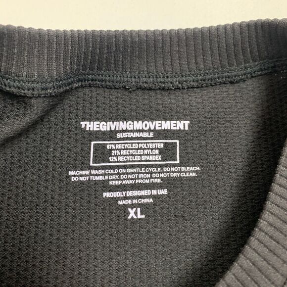 TheGivingMovement Shirt Womens Extra Large Black Sustainable Fitted Long Sleeve - Picture 9 of 11